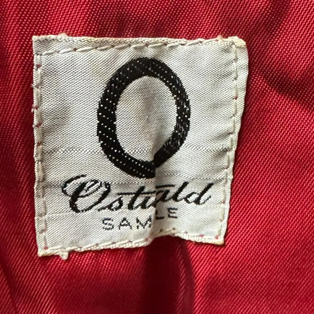 Vintage 1950s Band Tux Red Wool Tuxedo Blazer Jacket Uniforms by Ostwald 40R